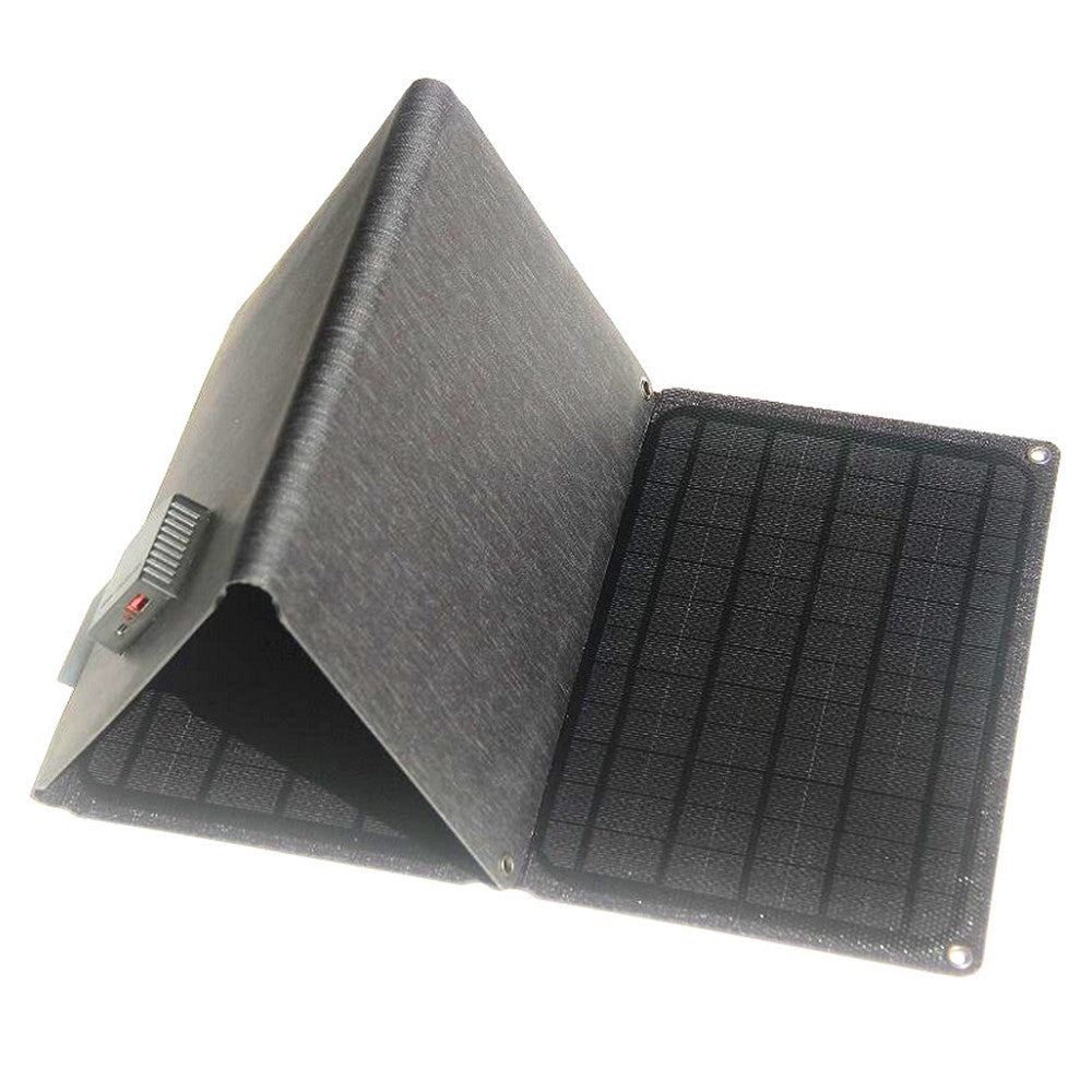 Solcelleoplader 30W Foldbart Solpanel til Camping 5V / 12V Vandtætte Dobbelte USB-porte