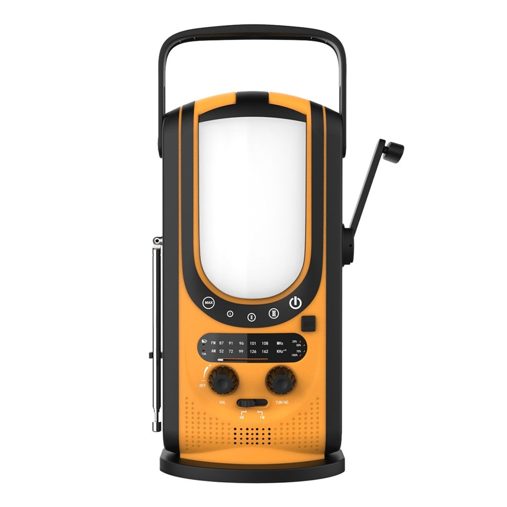 md-099 Outdoor Emergency 6000mAh Power Bank Multi-function Hand Crank Solar Radio, European Version