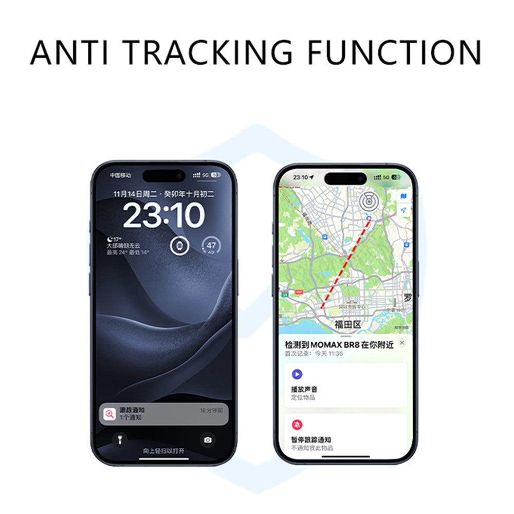 MOMAX PINCARD PRO MINI Key Finder Tracking Device Anti-Lost Tracker for iOS, Support Wireless Charging
