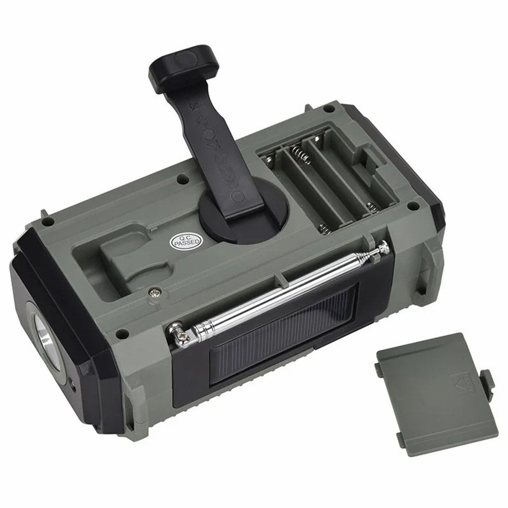 HANRONGDA HRD905 Emergency Weather Radio Solar Hand Crank Battery Operated Portable AM / FM / SW Radio