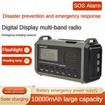 HANRONGDA HRD905 Emergency Weather Radio Solar Hand Crank Battery Operated Portable AM / FM / SW Radio