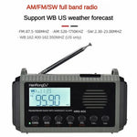HANRONGDA HRD905 Emergency Weather Radio Solar Hand Crank Battery Operated Portable AM / FM / SW Radio