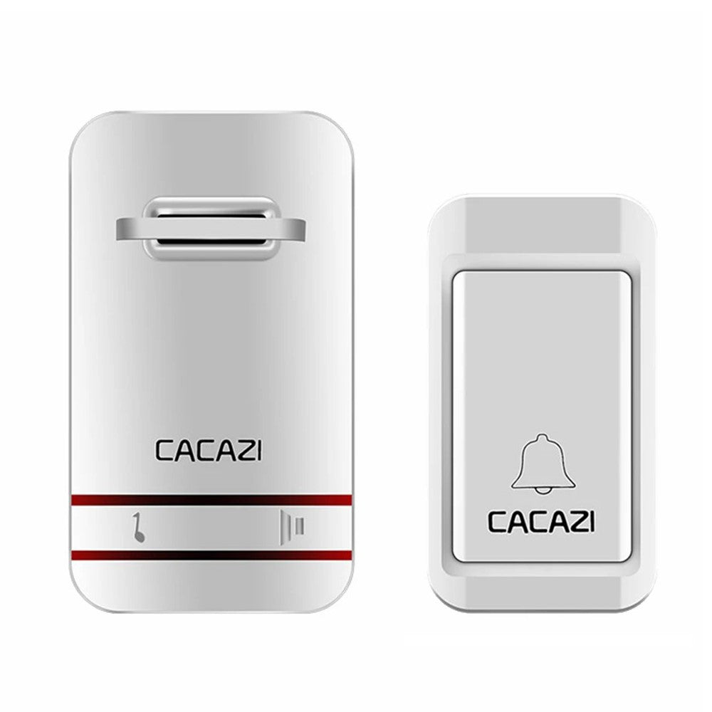 CACAZI V027G 38 Ringtones Self-powered Wireless Doorbell, 1 Transmitter + 1 Receiver