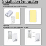CACAZI V027G 38 Ringtones Self-powered Wireless Doorbell, 1 Transmitter + 1 Receiver