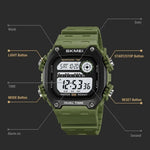 SKMEI 2126 Teenager Student Square Digital Watch Luminous Waterproof Sports Electronic Watch