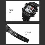 SKMEI 2126 Teenager Student Square Digital Watch Luminous Waterproof Sports Electronic Watch