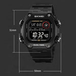 SKMEI 2126 Teenager Student Square Digital Watch Luminous Waterproof Sports Electronic Watch