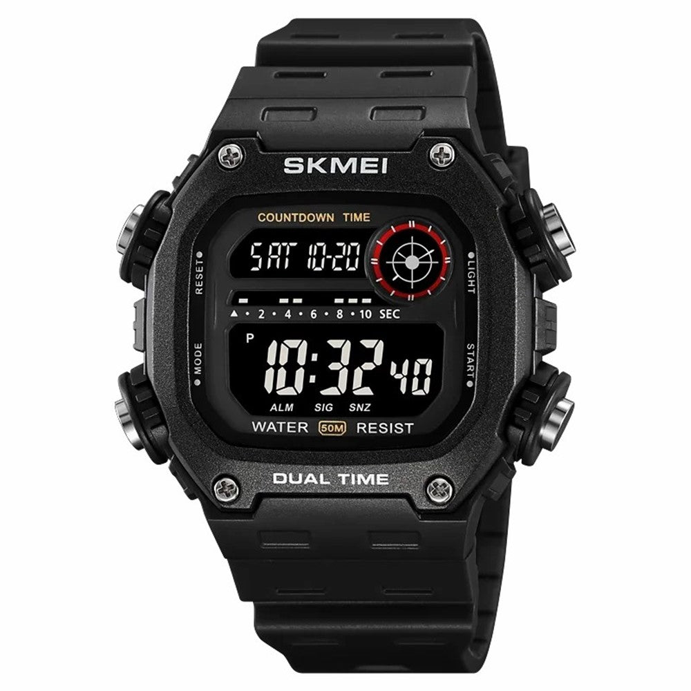 SKMEI 2126 Teenager Student Square Digital Watch Luminous Waterproof Sports Electronic Watch