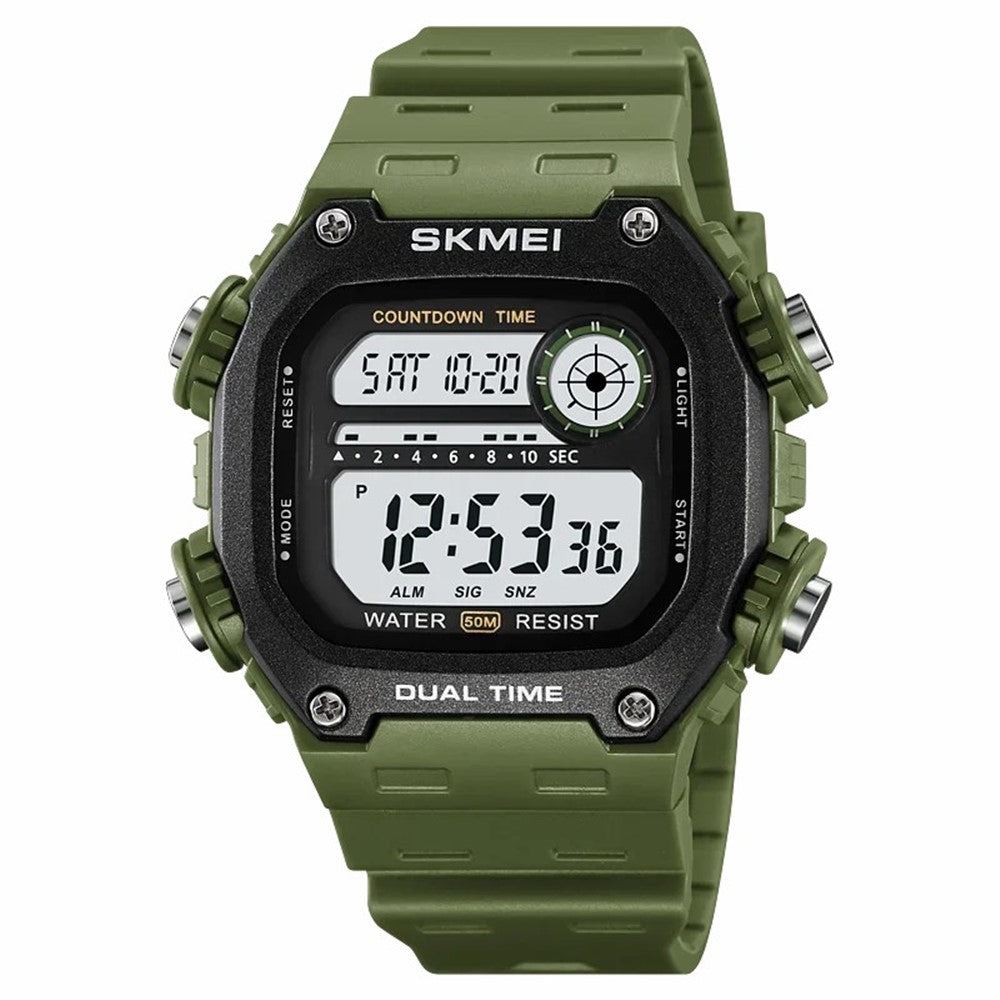 SKMEI 2126 Teenager Student Square Digital Watch Luminous Waterproof Sports Electronic Watch