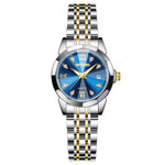 SKMEI 7070 Weekday Date Display Stainless Steel Strap Quartz Wrist Watch for Men / Women