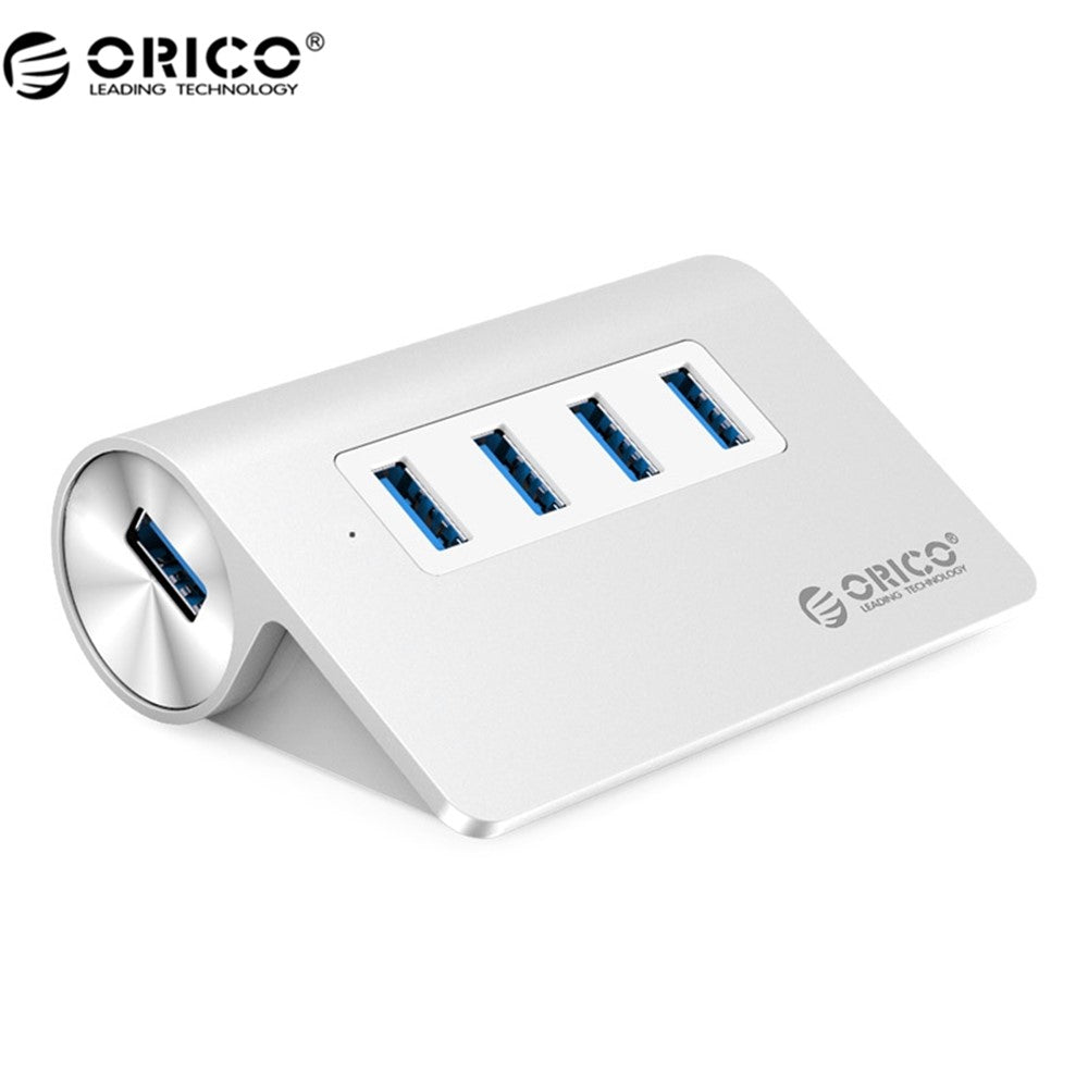 ORICO Multipel beskyttelse Plug and Play USB 3.0-hub i aluminiumlegering med 4 porte (M3H4)
