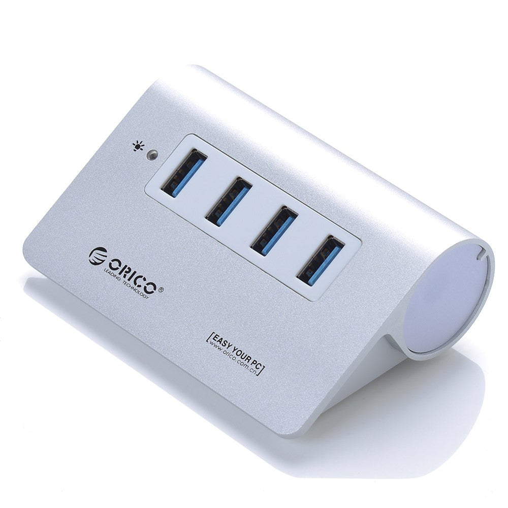 ORICO Multipel beskyttelse Plug and Play USB 3.0-hub i aluminiumlegering med 4 porte (M3H4)