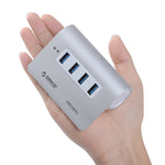 ORICO Multipel beskyttelse Plug and Play USB 3.0-hub i aluminiumlegering med 4 porte (M3H4)