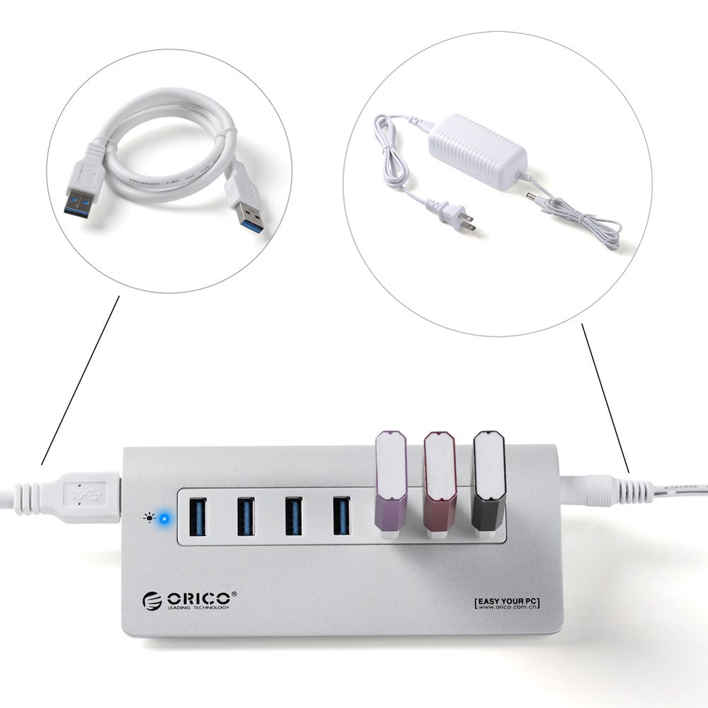 ORICO Aluminum 7-ports USB 3.0-hub med USB 3.0-kabel (M3H7)