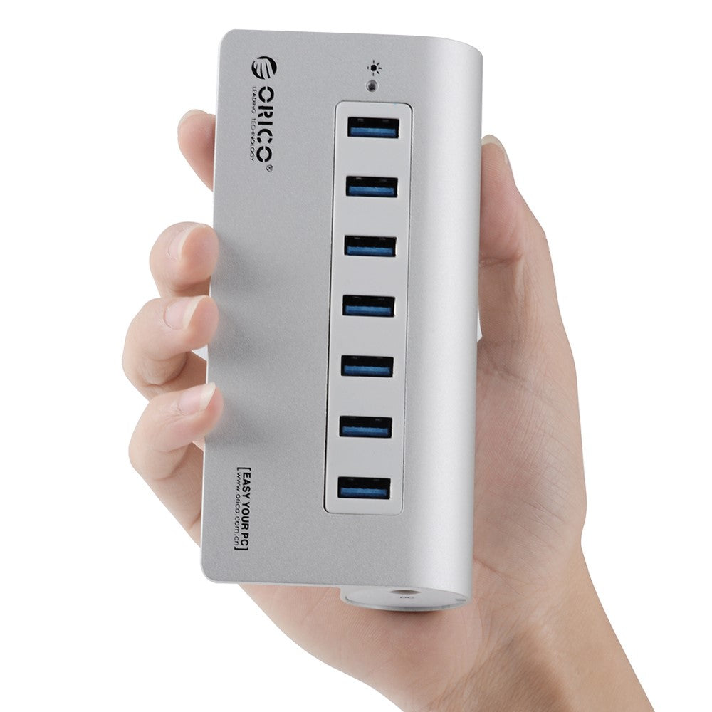 ORICO Aluminum 7-ports USB 3.0-hub med USB 3.0-kabel (M3H7)