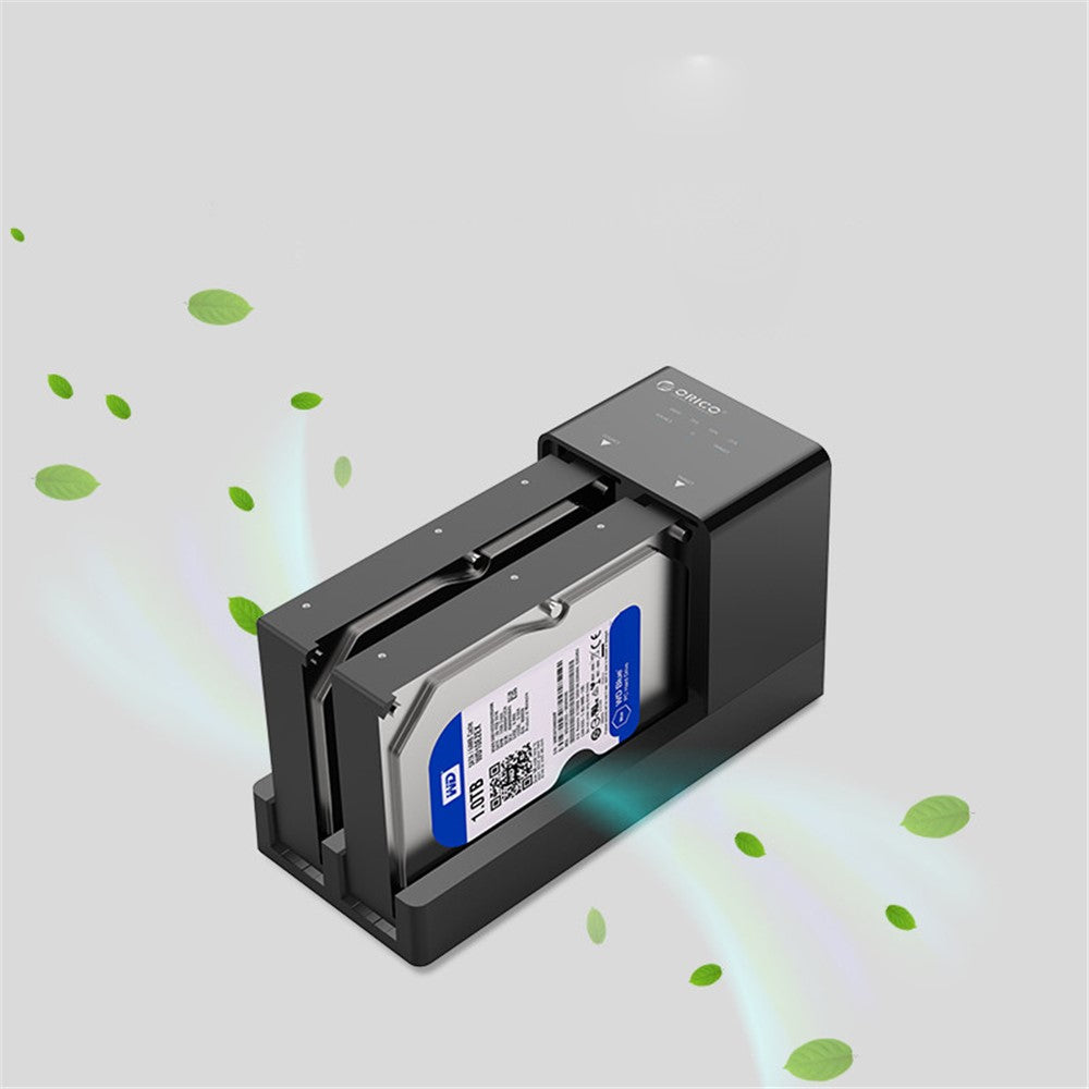 ORICO 6528US3-C 2.5 / 3.5 inch Hard Drive Enclosure 2 Bay Docking Station Offline Clone