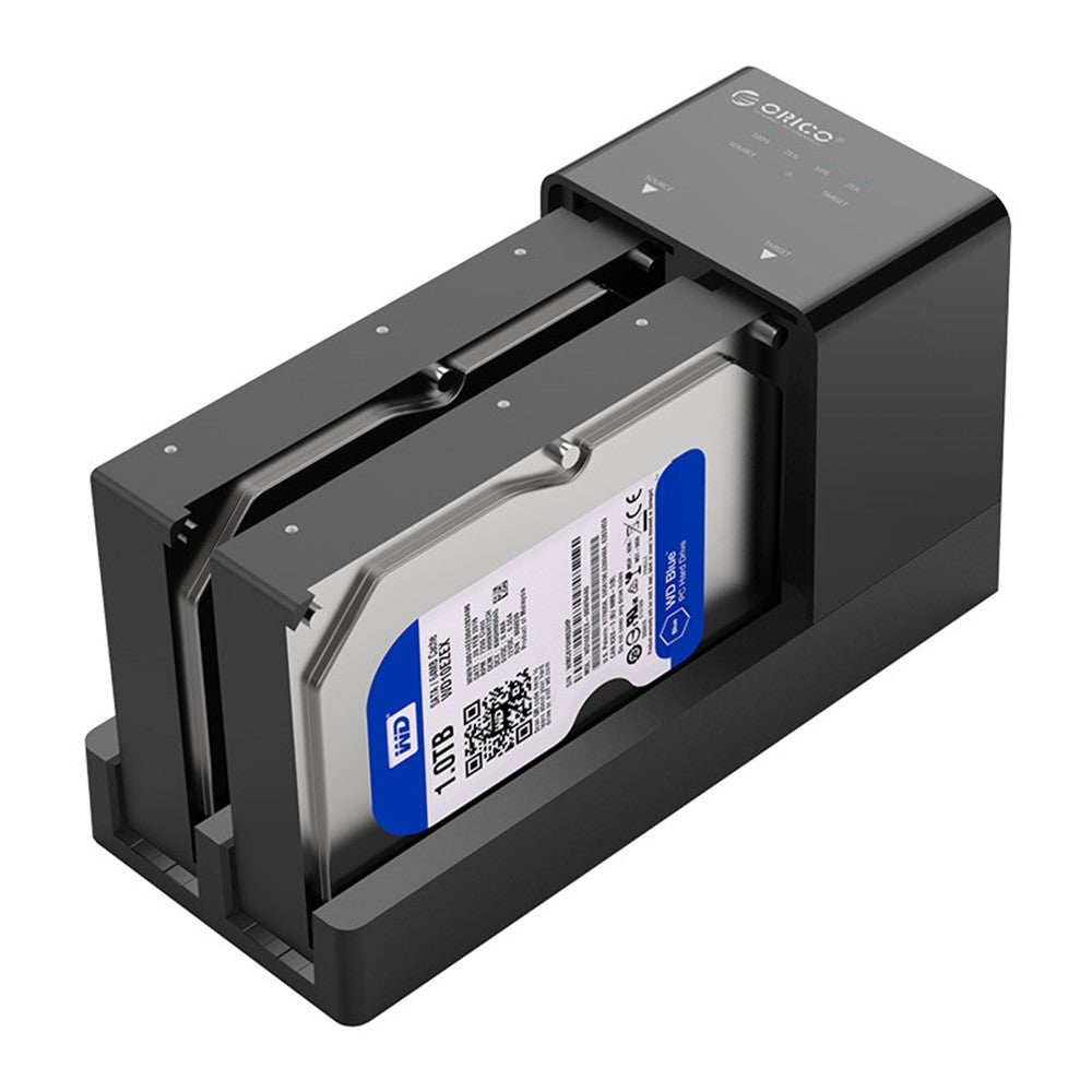 ORICO 6528US3-C 2.5 / 3.5 inch Hard Drive Enclosure 2 Bay Docking Station Offline Clone