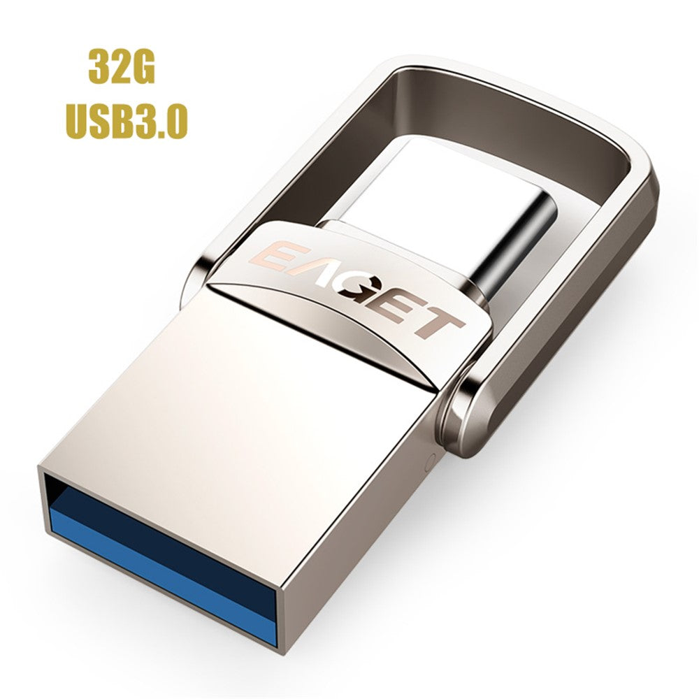 EAGET CU20 USB 3.0 + Type C 3.1 2-in-1 Flash Drive Memory Stick U Disk