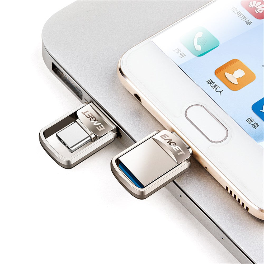 EAGET CU20 USB 3.0 + Type C 3.1 2-in-1 Flash Drive Memory Stick U Disk