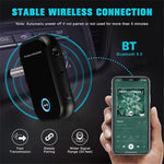 BT15 AUX Bil Bluetooth-kompatibel 5.0 Lydmodtager Støjreduktion Bluetooth-kompatibel Opkaldsadapter