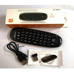 3-i-1 2,4 GHz trådløs airmouse fuldt QWERTY-tastatur med TV-fjernbetjeningsfunktion
