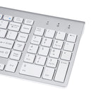 Compact Full-size Mute 2.4G Wireless Keyboard Mouse Combo Set