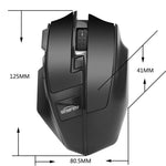 GINWFEIY W2 Rechargeable 2.4G Wireless Gaming Mouse 1600DPI 6 Keys Computer Laptop Tablet Ergonomic Mice
