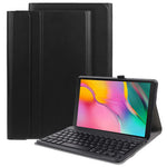 For Samsung Galaxy Tab A 10.1 (2019) SM-T515 SM-T510 Leather Stand Tablet Case with Detachable Magnetic Wireless Keyboard (Without Touchpad) (German Version)