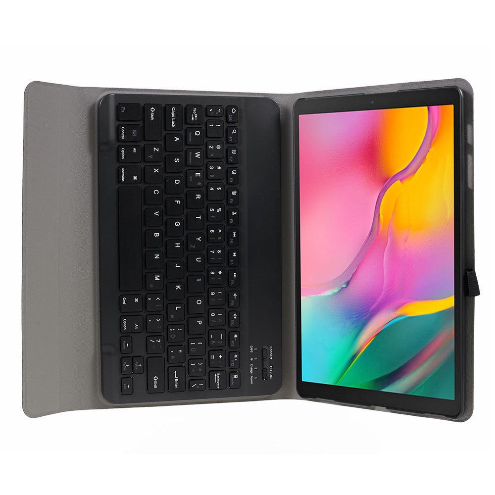 For Samsung Galaxy Tab A 10.1 (2019) SM-T515 SM-T510 Leather Stand Tablet Case with Detachable Magnetic Wireless Keyboard (Without Touchpad) (German Version)