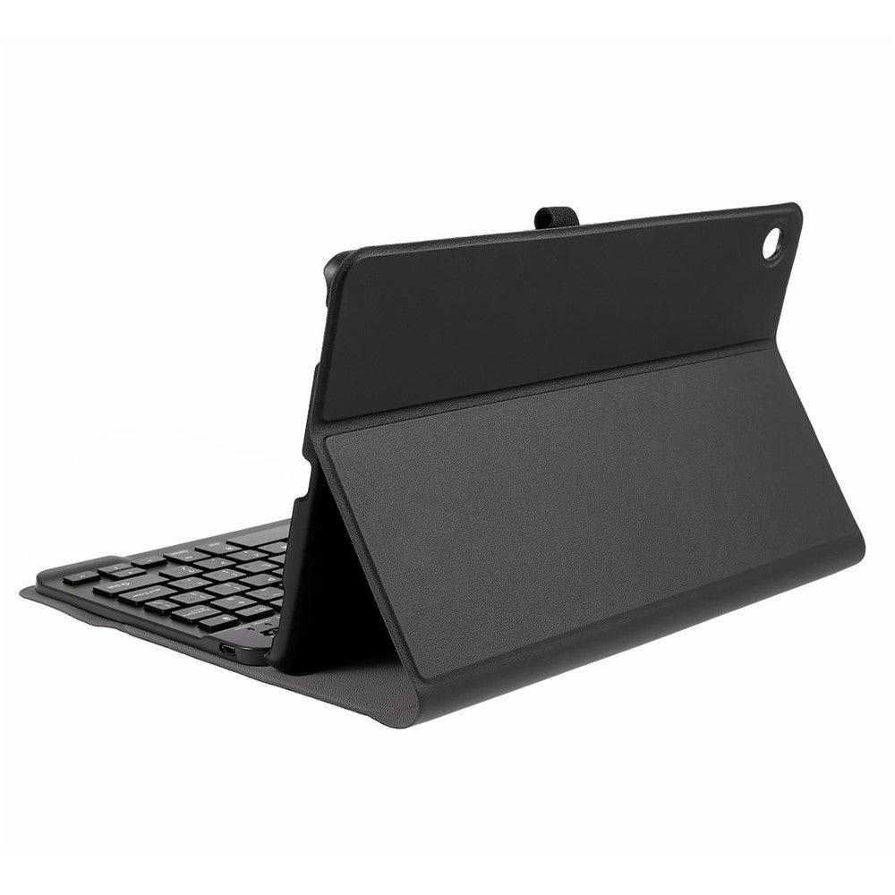 For Samsung Galaxy Tab A 10.1 (2019) SM-T515 SM-T510 Leather Stand Tablet Case with Detachable Magnetic Wireless Keyboard (Without Touchpad) (German Version)