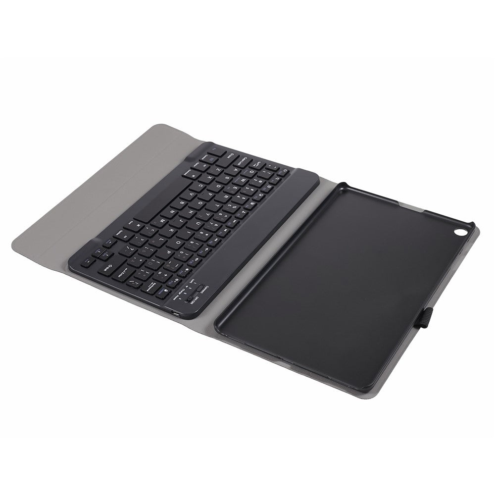 For Samsung Galaxy Tab A 10.1 (2019) SM-T515 SM-T510 Leather Stand Tablet Case with Detachable Magnetic Wireless Keyboard (Without Touchpad) (German Version)