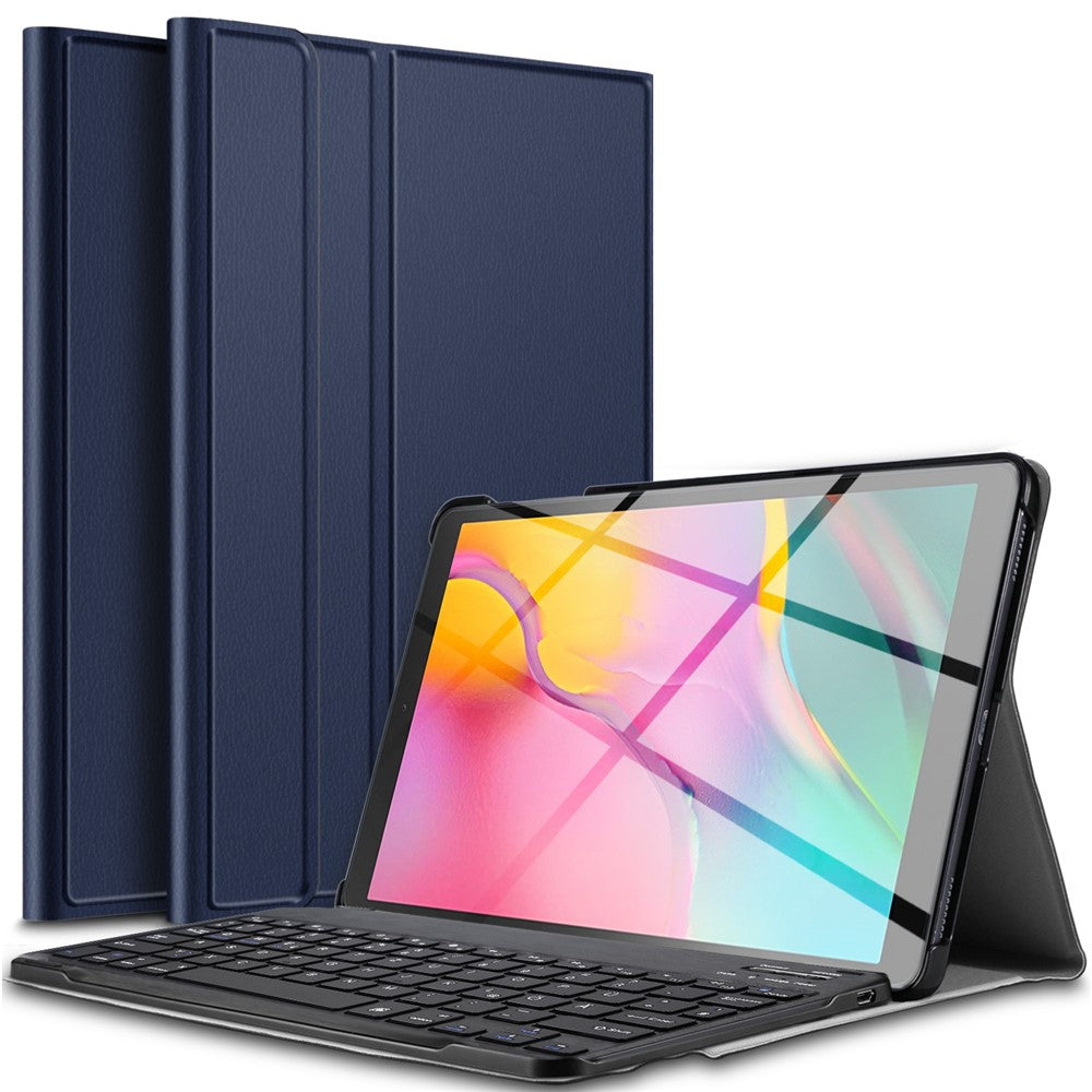 For Samsung Galaxy Tab A 10.1 (2019) SM-T515 SM-T510 Leather Stand Tablet Case with Detachable Magnetic Wireless Keyboard (Without Touchpad) (German Version)