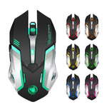 M10 Trådløs Gamingmus 2400dpi Genopladelig 7 Farver Baggrundslys Åndende Komfort Gamer Mus