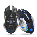 M10 Trådløs Gamingmus 2400dpi Genopladelig 7 Farver Baggrundslys Åndende Komfort Gamer Mus