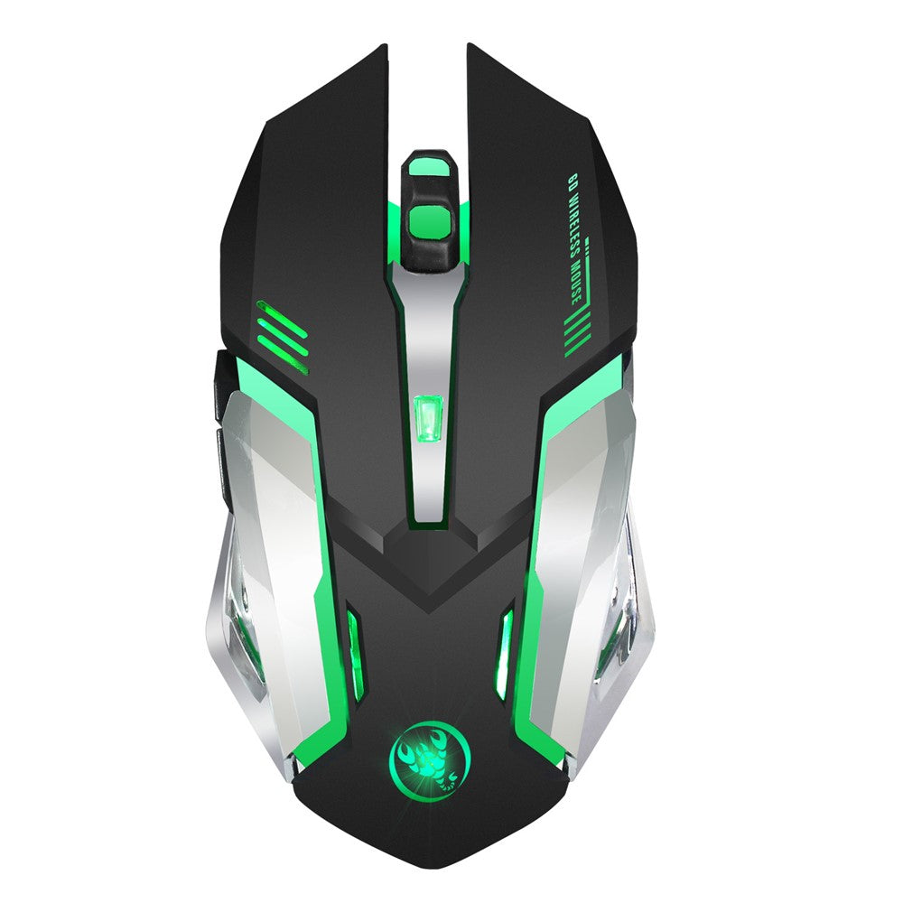 M10 Trådløs Gamingmus 2400dpi Genopladelig 7 Farver Baggrundslys Åndende Komfort Gamer Mus