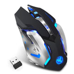 M10 Trådløs Gamingmus 2400dpi Genopladelig 7 Farver Baggrundslys Åndende Komfort Gamer Mus