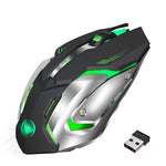 M10 Trådløs Gamingmus 2400dpi Genopladelig 7 Farver Baggrundslys Åndende Komfort Gamer Mus