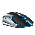 M10 Trådløs Gamingmus 2400dpi Genopladelig 7 Farver Baggrundslys Åndende Komfort Gamer Mus