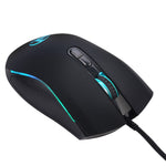 HXSJ A869 Gamingmus med syv lynfarver og fire justerbare gear
