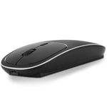 Aluminum Alloy Rechargeable 2.4G Wireless Mouse Bluetooth-compatible Mute Mice Dual Mode