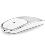 Aluminum Alloy Rechargeable 2.4G Wireless Mouse Bluetooth-compatible Mute Mice Dual Mode
