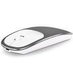 Aluminum Alloy Rechargeable 2.4G Wireless Mouse Bluetooth-compatible Mute Mice Dual Mode