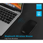 Bluetooth-compatible Wireless Mouse Silent Computer Mouse Slim Ergonomic PC Mice for Windows XP VISTA 7/8/10