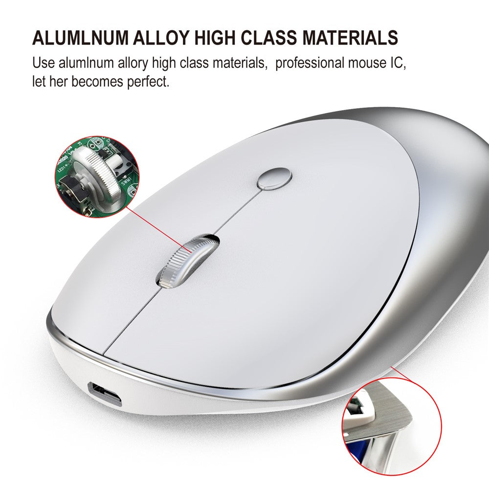 HXSJ T36 Three Mode Bluetooth-compatible 3.0 + 5.0 Wireless Mouse Silme Silent Rechargeable Optical Mouse