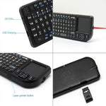 RII Mini V3 2.4GHz Wireless QWERTY Keyboard Touchpad Air Mouse with Backlit (English Version)