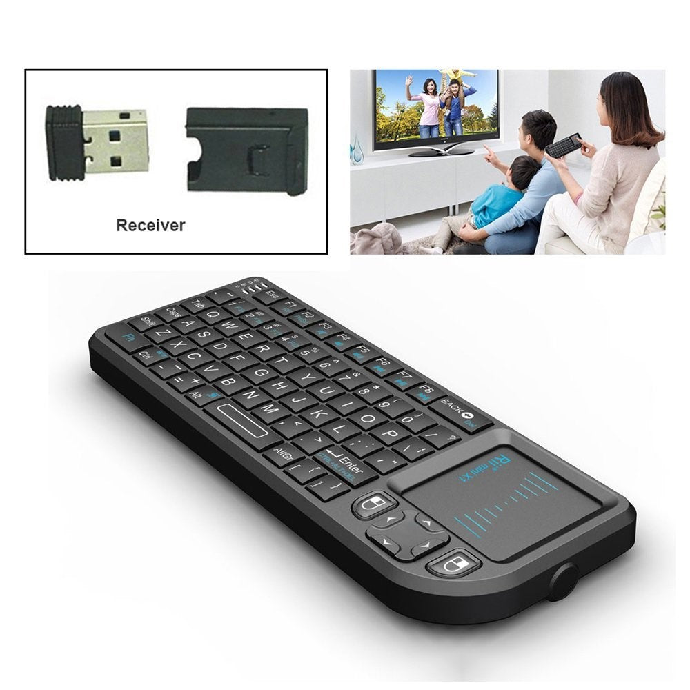 RII Mini X1 2.4GHz Wireless Keyboard with Mouse Touchpad for Laptop Tablet Smart TV