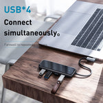 BASEUS Multi-function HUB Type-C to USB3.0*4+PD for Mobile Phone and Computer