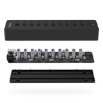ORICO P10-U3 Superhøj hastighed 5 Gbps 10-ports USB3.0-hub