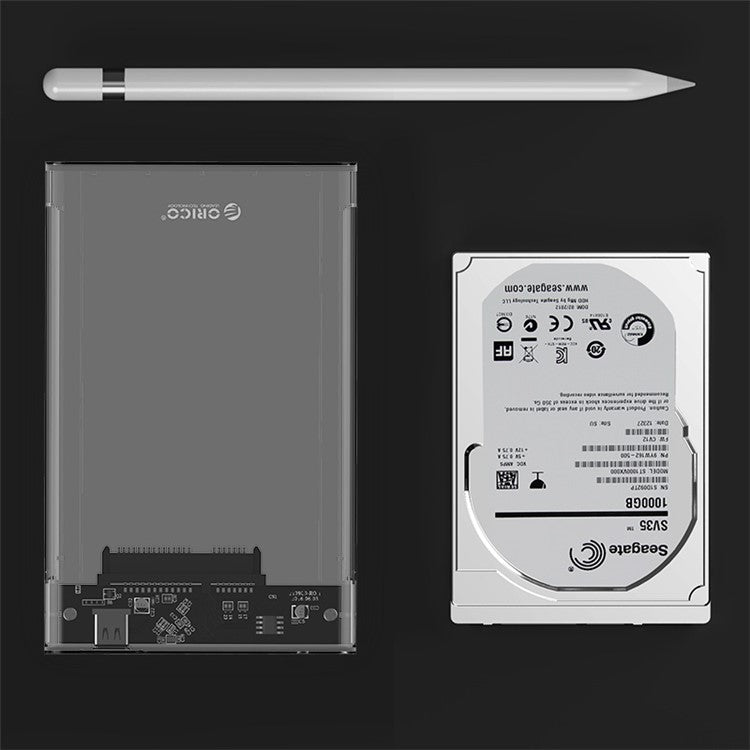 ORICO 2159C3-G2 Transparent 10Gbps Hard Drive Enclosure with Stand for 2.5inch HDD / SSD