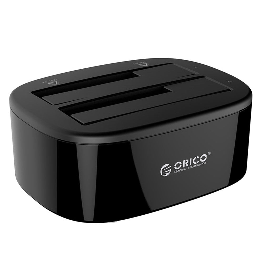 ORICO USB 3.0 SATA Dual-bay Harddisk Dockingstation Kabinet til 2,5"/3,5" SSD HDD med Offline Klonfunktion (6228US3-C)